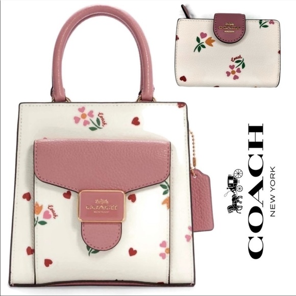 C7599 Coach Mini Pepper Flower Petal Bag and Wallet Set NWT C7653 NEW FOR SPRING - Picture 1 of 16